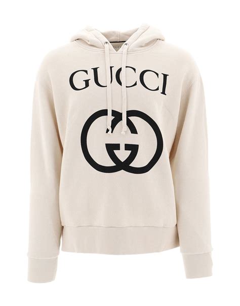 gucci hoodie designs|white Gucci logo hoodie men.